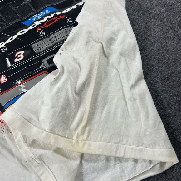 VTG 90s Hanes Goodwrench Racing Dale Earnhardt Shirt Nascar Mens Large White - Picture 7 of 12